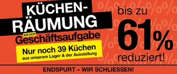 Räumungsverkauf wegen Geschäftsaufgabe
